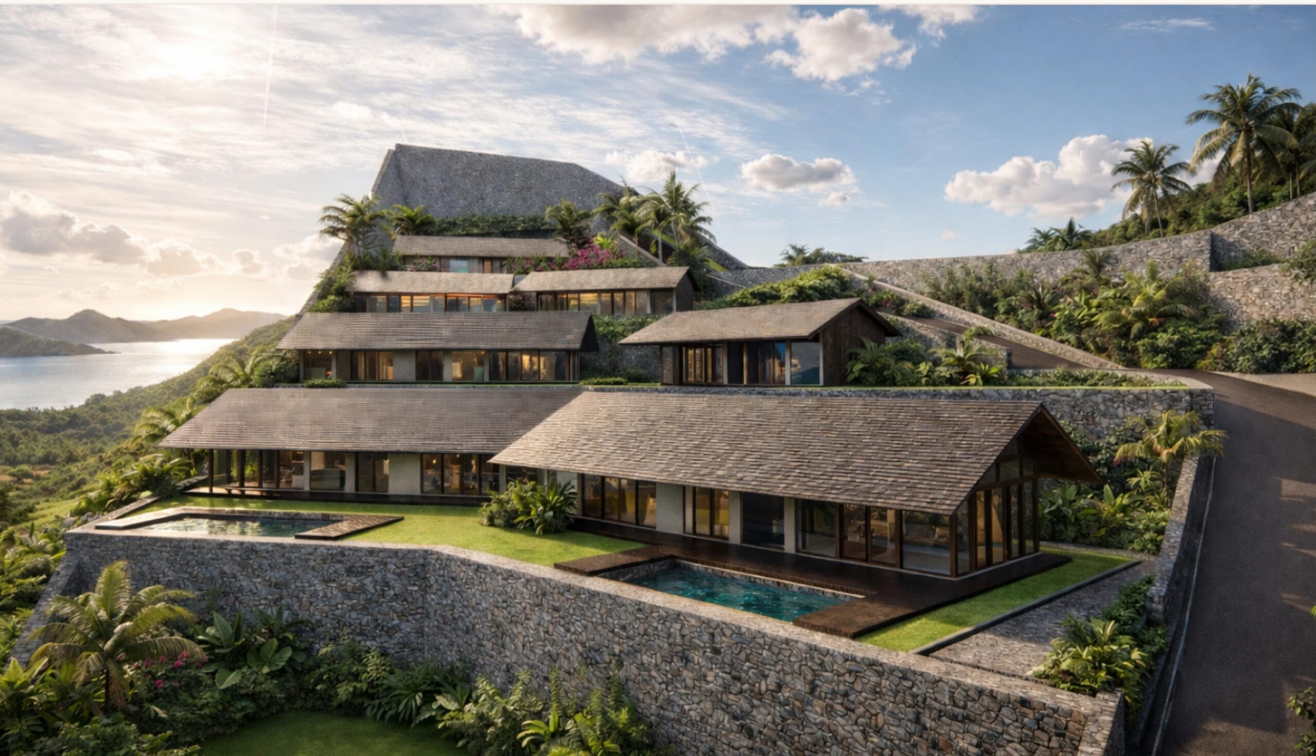 Hillside Ocean View Villas in South Lombok